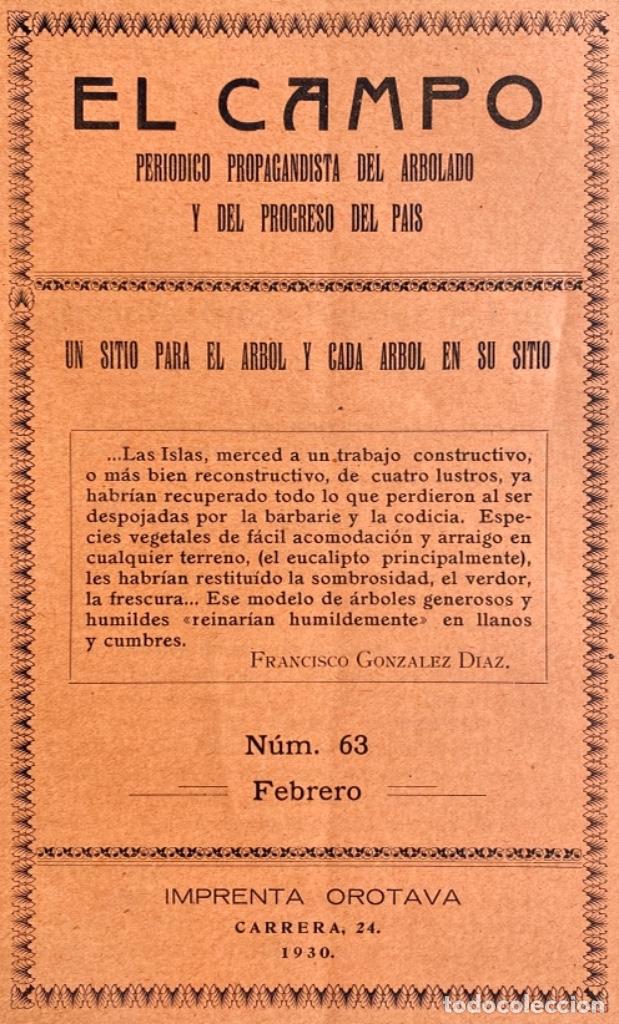 Coleccionismo de Revistas y Peri&oacute;dicos: El Campo. Peri&oacute;dico propagandista del arbolado y del progreso del pa&iacute;s