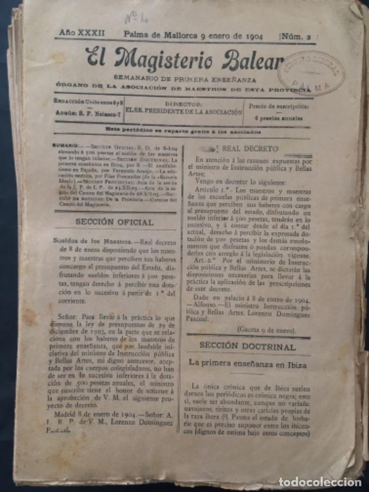 Coleccionismo de revistas y peri&oacute;dicos: SEMANARIO DE PRIMERA ENSE&Ntilde;ANZA, EL MAGISTERIO BALEAR 1904 A 1912