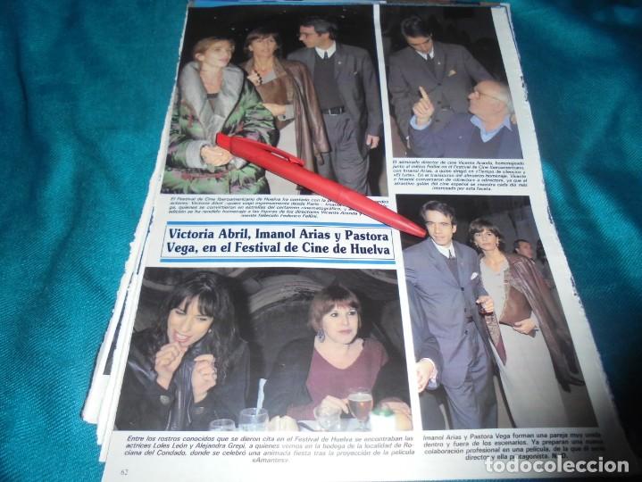 Coleccionismo de revistas y peri&oacute;dicos: RECORTE : VICTORIA ABRIL, IMANOL ARIAS, FESTIVAL CINE DE HUELVA. SEMANA, DCMBRE 1994 (#)