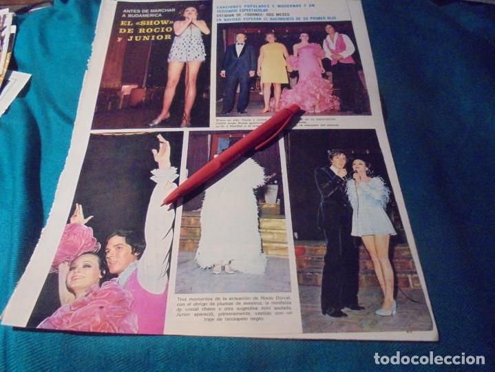 Coleccionismo de Revistas y Peri&oacute;dicos: RECORTE : EL SHOW DE ROCIO DURCAL Y JUNIOR. SEMANA, JULIO 1970(#)