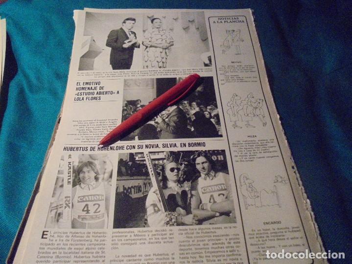 Coleccionismo de revistas y peri&oacute;dicos: RECORTE : EMOTIVO HOMENAJE A LOLA FLORES. I&Ntilde;IGO. SEMANA, FBRO 1985 (#)