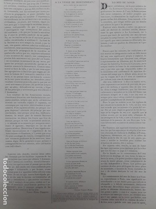 Coleccionismo de revistas y peri&oacute;dicos: A LA VERGE DE MONTSERRAT EN LA FESTA DE SA CORONACIO CONSOL VALLS RIERA HOJA REVISTA A&Ntilde;O 1882