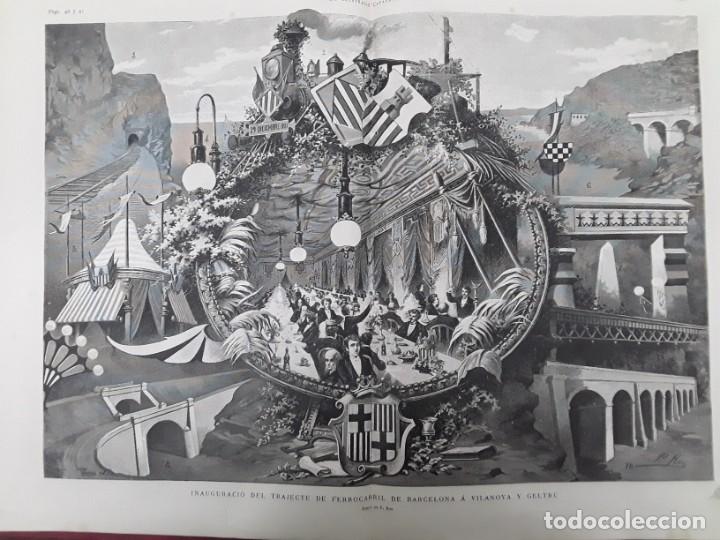 Coleccionismo de revistas y peri&oacute;dicos: INAGURACIO DEL TRAJECTE DE FERROCARRIL DE BARCELONA A VILANOVA Y GELTRU REVISTA A&Ntilde;O 1882