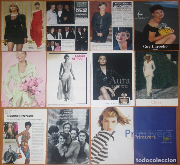 Collection Magazines and Newspapers: LINDA EVANGELISTA lote prensa clippings 1990s magazine articles photos fashion ads top model