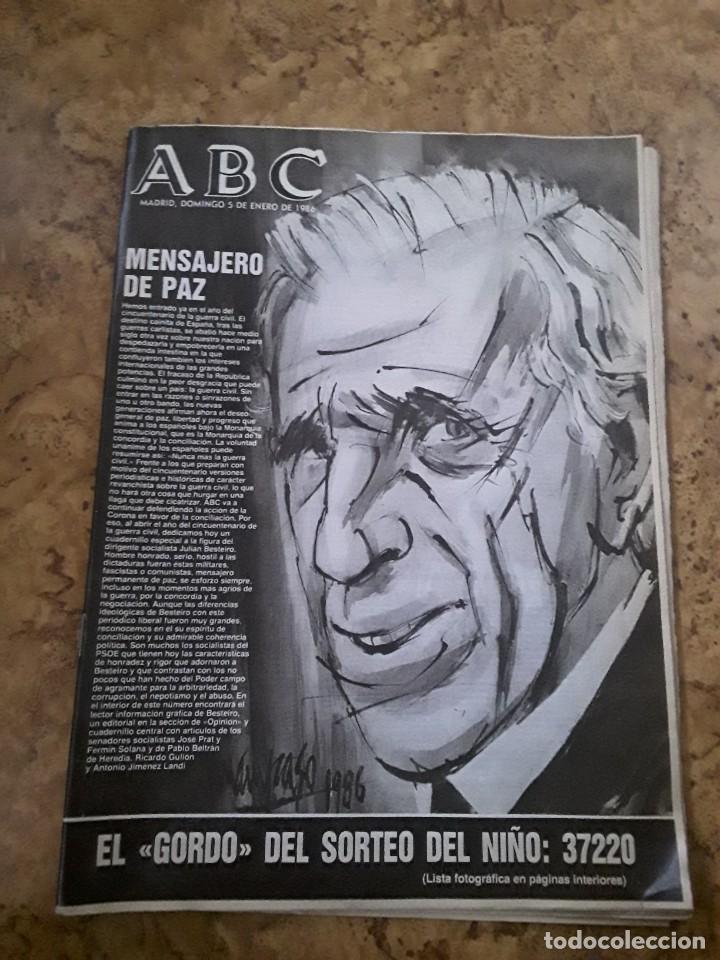 Coleccionismo de Revistas y Peri&oacute;dicos: Revista abc Madrid domingo 5 de enero 1986 mensajero de paz