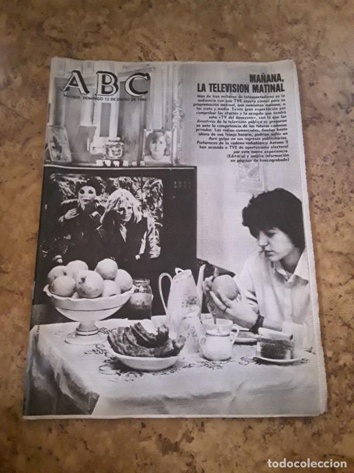 Coleccionismo de Revistas y Peri&oacute;dicos: Abc domingo 12 de enero de 1986 tv del desayuno