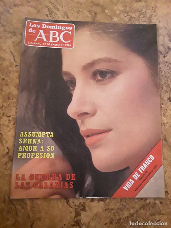 Coleccionismo de Revistas y Peri&oacute;dicos: Revista los domingos de abc 12 de enero 1986 assumpta serna amor a su profesi&oacute;n
