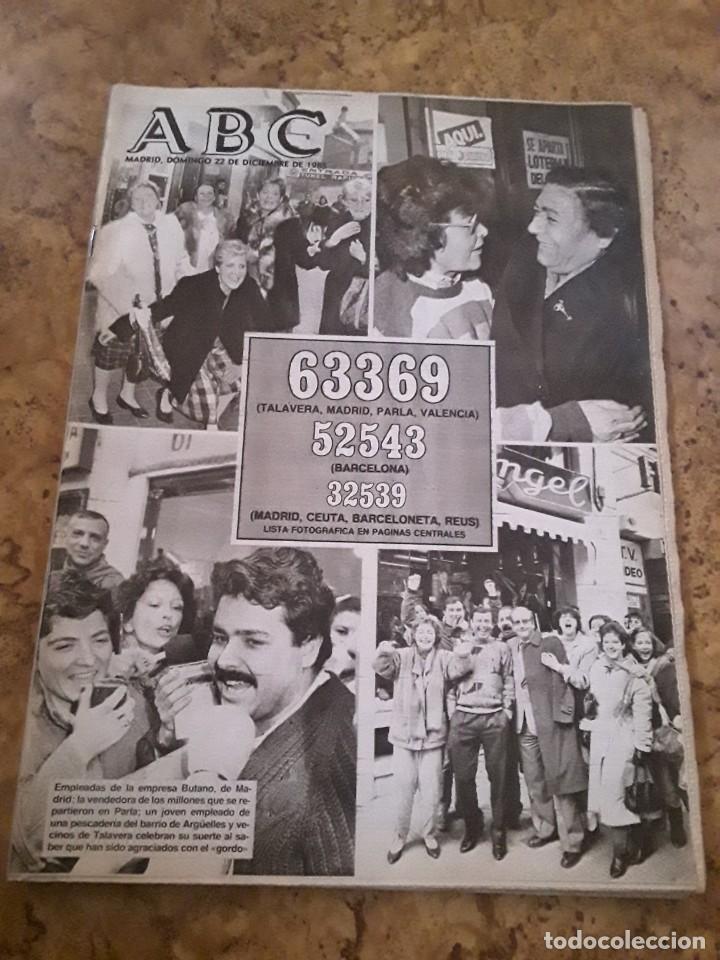 Coleccionismo de Revistas y Peri&oacute;dicos: Revista abc domingo 22 de diciembre 1985 premios loter&iacute;a
