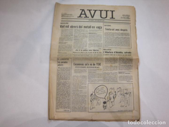 Colecionismo de Revistas e Jornais: DIARI AVUI-NUMERO 1-23 D'ABRIL 1976-VER FOTOS-(V-22.610)