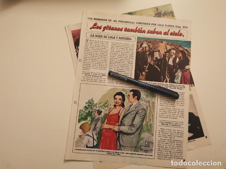Coleccionismo de revistas y peri&oacute;dicos: MEMORIAS DE EL PESCADILLA CONTADA POR LOLA FLORES PAQUITA RICO RECORTE REVISTA 4 PAGINAS 1984