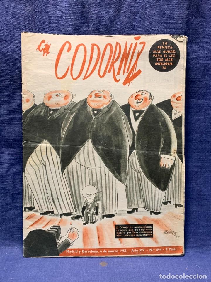 Coleccionismo de Revistas y Peri&oacute;dicos: LA CODORNIZ N 694 A&Ntilde;O XV 6 MARZO 1955
