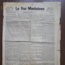 Coleccionismo de Revistas y Periódicos: PERIÓDICO LA VOZ MONTAÑESA - SANTANDER, 25 DE NOVIEMBRE DE 1885 - MUERTE DEL REY ALFONSO XII