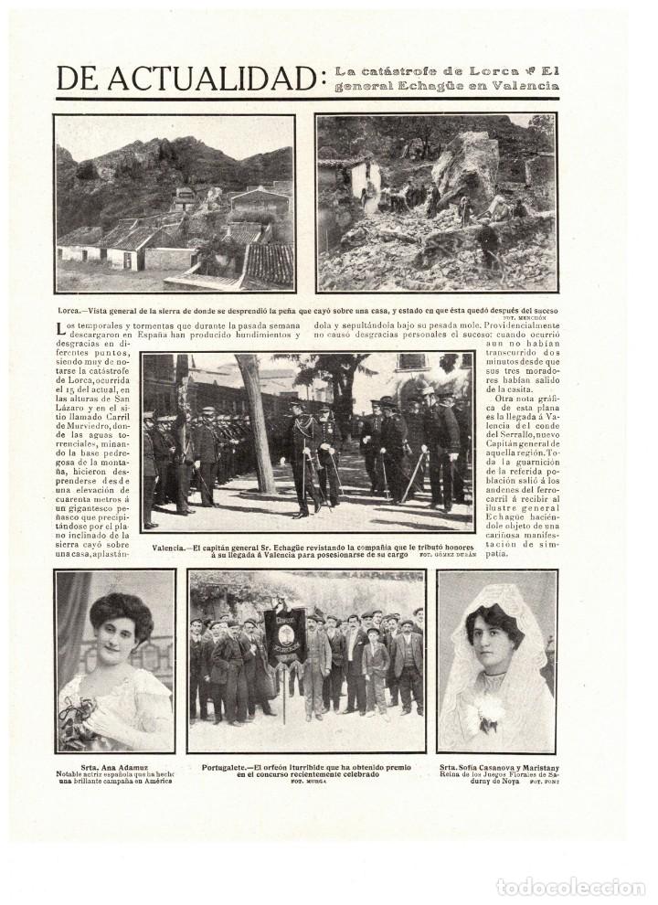 Colecionismo de Revistas e Jornais: 1910. LA CAT&Aacute;STROFE DE LORCA. ECHAG&Uuml;E EN VALENCIA. LA JURA DE LA BANDERA EN SEGOVIA