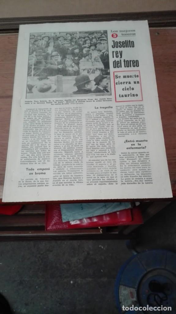 Coleccionismo de Revistas y Peri&oacute;dicos: Los mejores toreros n&uacute;mero 5 Joselito rey del toreo su muerte cierra un ciclo taurino