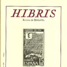 Coleccionismo de Revistas y Periódicos: HIBRIS: REVISTA DE BIBLIOFILIA - MONOGRÁFICO BIBLIOFILATELIA / JERZY DUDA - 2003. Lote 249584345