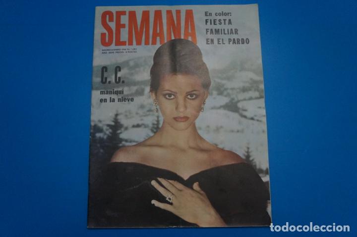Coleccionismo de Revistas y Peri&oacute;dicos: REVISTA SEMANA DE LOS NIETOS DEL JEFE DEL ESTADO EN EL PARDO CLAUDIA CARDINALE N&ordm; 1351 L33