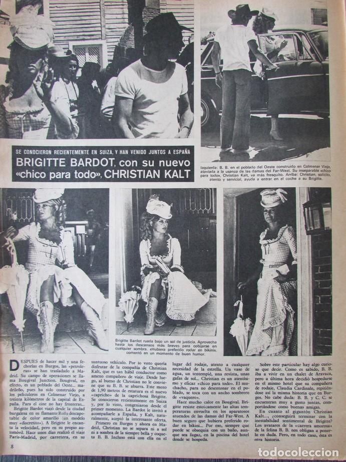 Coleccionismo de Revistas y Peri&oacute;dicos: RECORTE REVISTA SEMANA N.&ordm; 1638 1971 BRIGITTE BARDOT