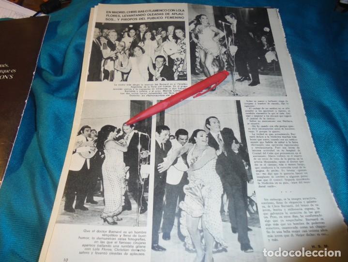 Sammeln von Zeitschriften und Zeitungen: RECORTE : BAILE DE LOLA FLORES CON EL DOCTOR BARNARD. SEMANA, JUNIO 1970(#)
