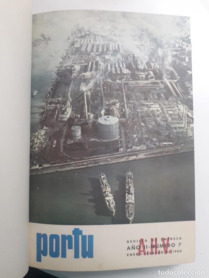 Coleccionismo de revistas y peri&oacute;dicos: PORTU. REVISTA DE ALTOS HORNOS DE VIZCAYA Y SAGUNTO. NUMEROS DE 7 AL 12 ENCUADERNADOS, 1960