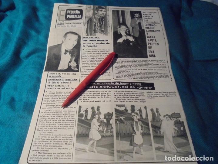 Coleccionismo de Revistas y Peri&oacute;dicos: RECORTE : CHICHO IBA&Ntilde;EZ, PADRE DE UNA NI&Ntilde;A. BIGOTE ARROCET. SEMANA, JUNIO 1977(#)