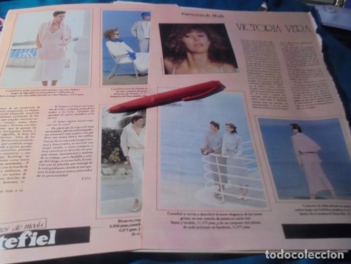 Coleccionismo de revistas y peri&oacute;dicos: RECORTE : VICTORIA VERA, ENTREVISTA DE MODA. SEMANA, ABRIL 1985(#)
