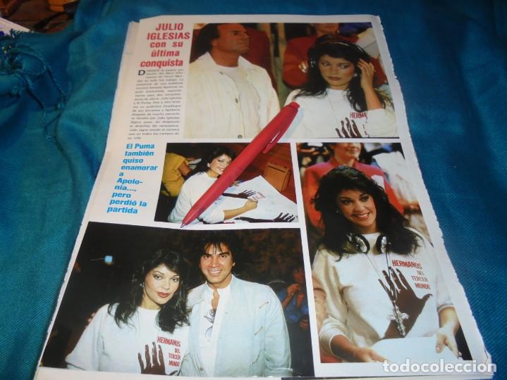 Coleccionismo de Revistas y Peri&oacute;dicos: RECORTE : JULIO IGLESIAS, CON SU NUEVA CONQUISTA. SEMANA, MAYO 1985(#)