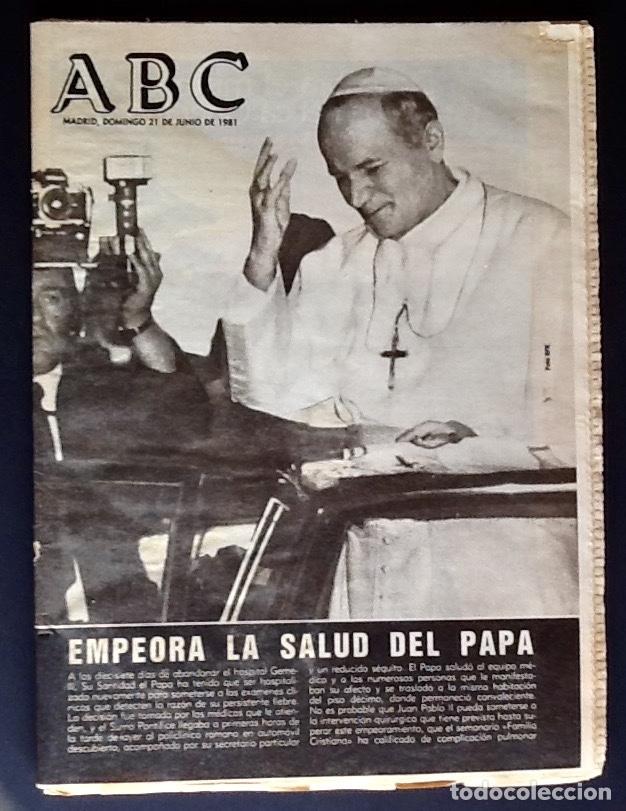 Coleccionismo de Revistas y Peri&oacute;dicos: PERIODICO ABC 1981. - EMPEORA LA SALUD DEL PAPA.EL ENVIO ESTA INCLUIDO.