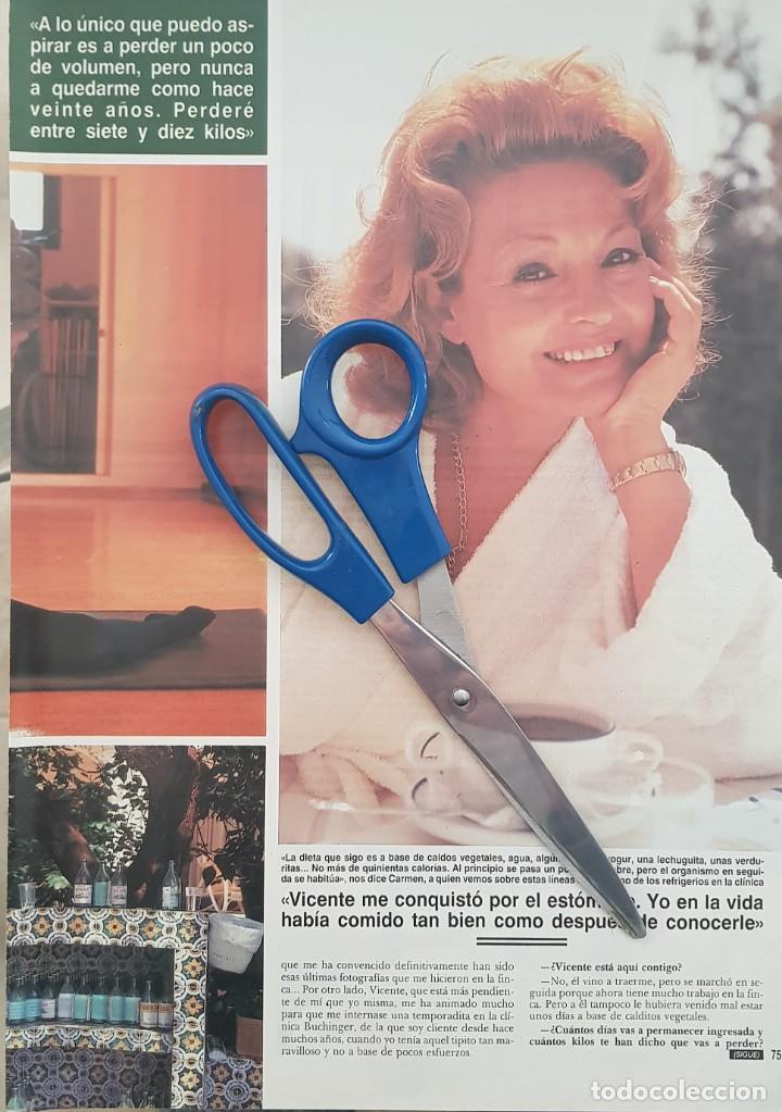 Coleccionismo de Revistas y Peri&oacute;dicos: Reportaje Carmen Sevilla. Revista HOLA! 02/05/91.