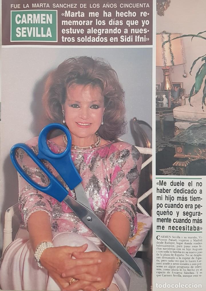 Coleccionismo de Revistas y Peri&oacute;dicos: Reportaje Carmen Sevilla. Revista HOLA! 10/01/91.