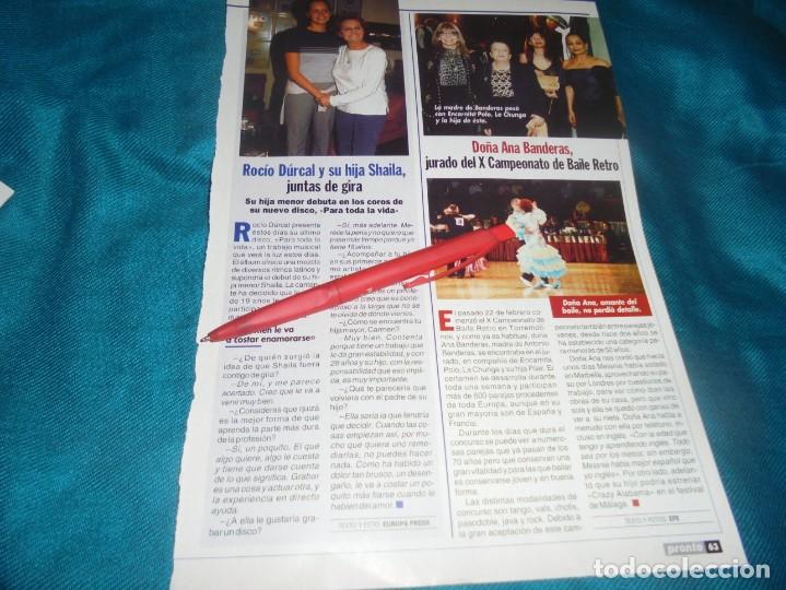 Coleccionismo de Revistas y Peri&oacute;dicos: RECORTE : ROCIO DURCAL Y SU HIJA SHEILA. PRONTO, MARZO 1999(#)