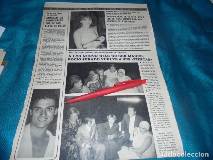 Coleccionismo de Revistas y Peri&oacute;dicos: RECORTE : ROCIO JURADO, VUELVE A LAS FIESTAS. VICTORIA VERA. GONZALO. SEMANA, MAYO 1977(#)