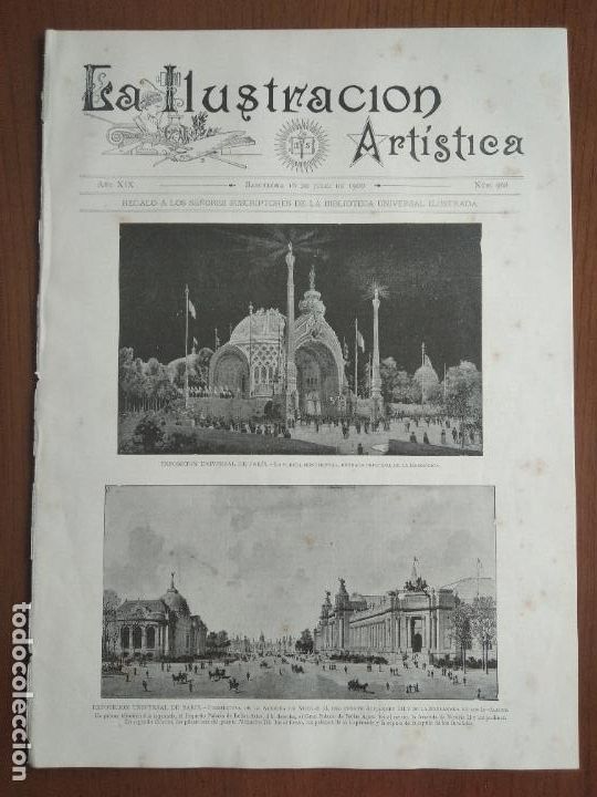 Coleccionismo de Revistas y Peri&oacute;dicos: La Ilustraci&oacute;n Art&iacute;stica. N&uacute;m. 968. 16 de julio de 1900