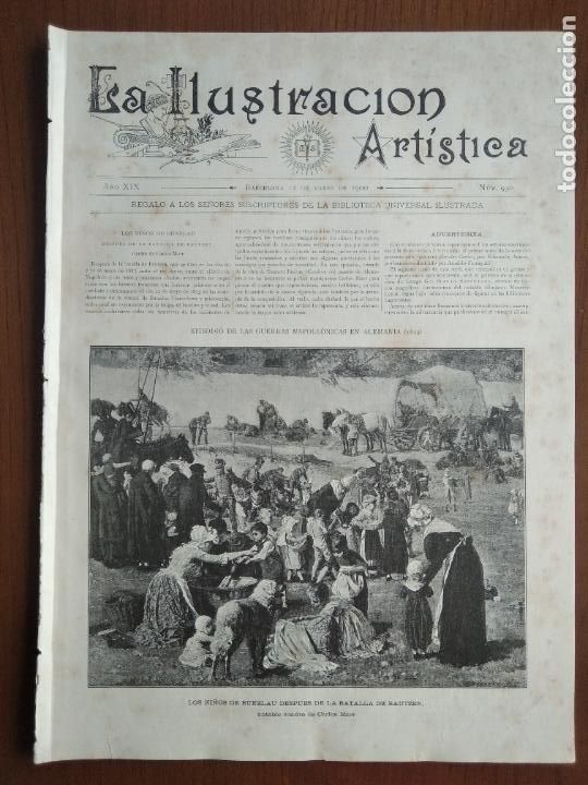 Coleccionismo de Revistas y Peri&oacute;dicos: La Ilustraci&oacute;n Art&iacute;stica. N&uacute;m. 950. 12 de marzo de 1900