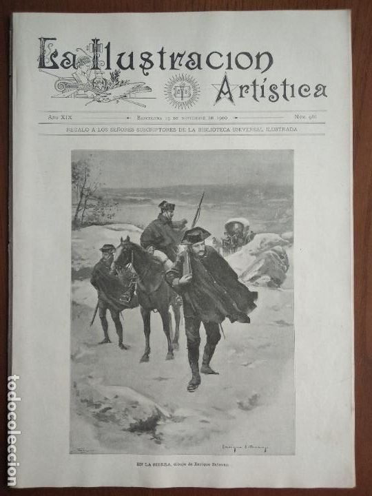 Coleccionismo de Revistas y Peri&oacute;dicos: La Ilustraci&oacute;n Art&iacute;stica. N&uacute;m. 986. 19 de noviembre de 1900