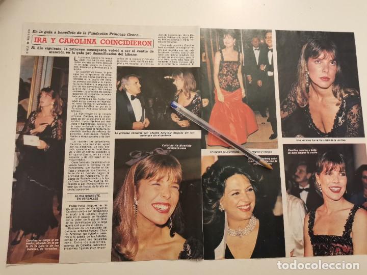 Collection Magazines and Newspapers: IRA DE FURSTENBERG Y CAROLINA DE MONACO RECORTE REVISTA 1985