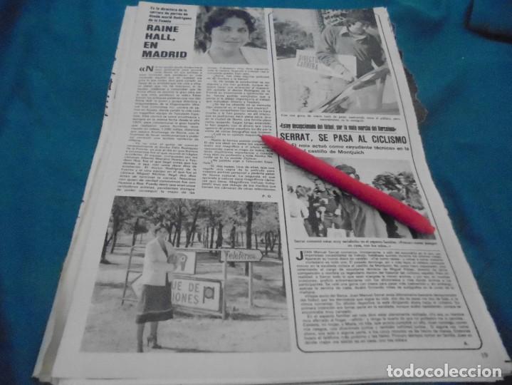 Coleccionismo de revistas y peri&oacute;dicos: RECORTE : SERRAT, CICLISTA. RAINE HALL: LA MUERTE DE RODRIGUEZ DE LA FUENTE. SEMANA, NVMBRE 1980 (#)