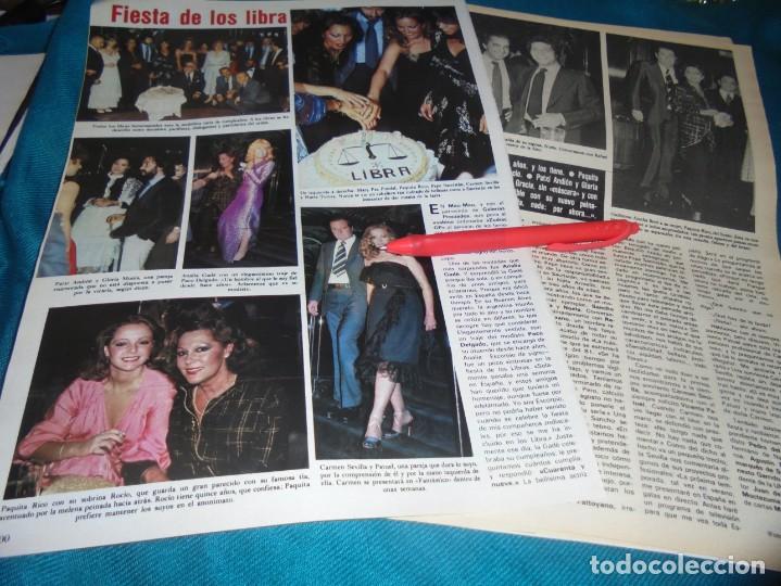 Coleccionismo de Revistas y Peri&oacute;dicos: RECORTE : FIESTA DE LOS LIBRA : CARMEN SEVILLA. PAQUITA RICO..... SEMANA, NVMBRE 1980 (#)