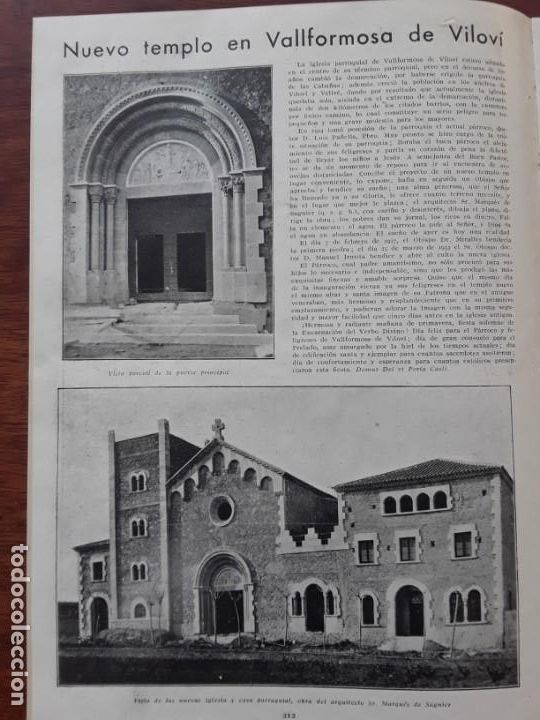 Collection Magazines and Newspapers: VALLFORMOSA VILOVI PALACIO GALIANA TOLEDO O&Ntilde;ATE VETERANOS CARLISTAS RAMON CASTELLTORT A&Ntilde;O 1933
