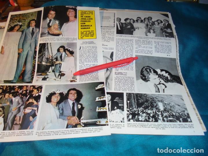 Coleccionismo de Revistas y Peri&oacute;dicos: RECORTE : BODA DE JOSE LUIS PERALES. SEMANA, AGTO 1977(#)