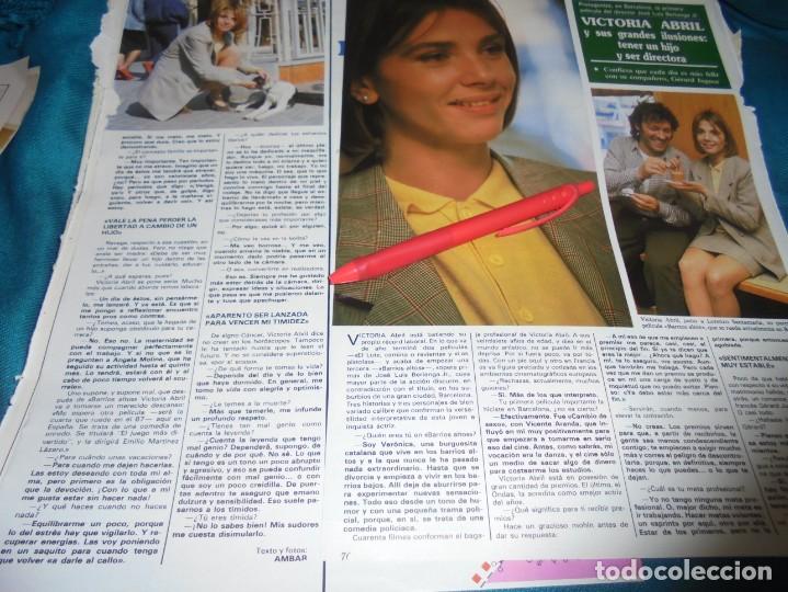Coleccionismo de revistas y peri&oacute;dicos: RECORTE : VICTORIA ABRIL,SUS ILUSIONES. SEMANA, ABRIL 1987(#)