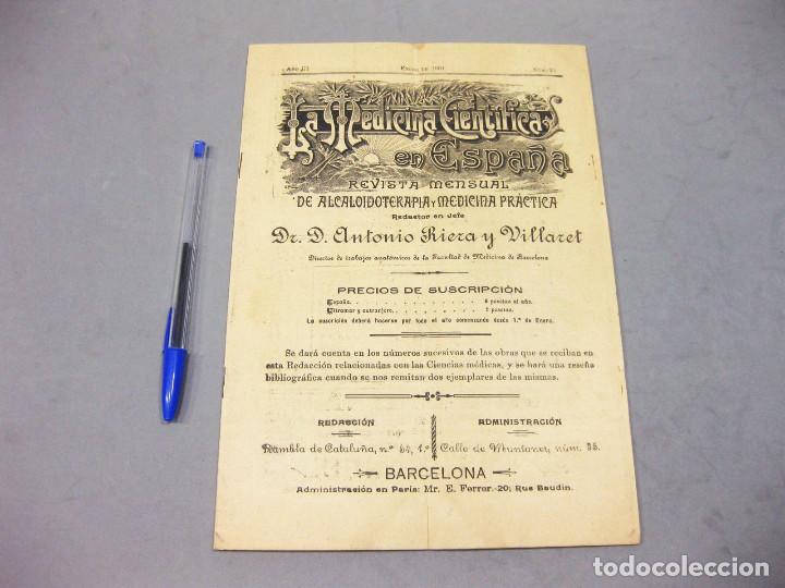 Coleccionismo de Revistas y Peri&oacute;dicos: Revista Mensual de Alcaloidoterapia. La Medicina Cient&iacute;fica en Espa&ntilde;a. N&ordm; 25. Barcelona. Enero 1901.