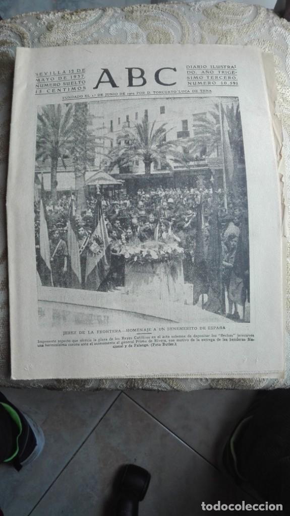Coleccionismo de Revistas y Peri&oacute;dicos: ABC SEVILLA 12 de mayo de 1937 n&uacute;mero 10591