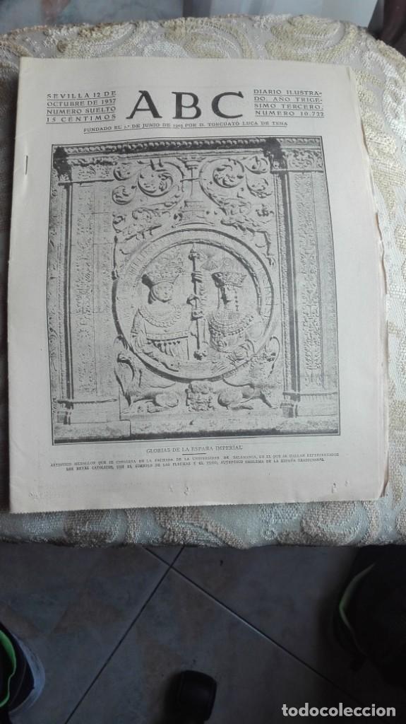 Coleccionismo de Revistas y Peri&oacute;dicos: ABC SEVILLA 12 de octubre de 1937 n&uacute;mero 10722