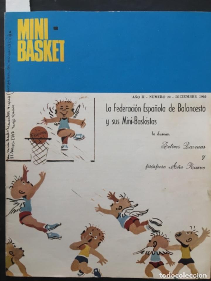 Coleccionismo de revistas y peri&oacute;dicos: REVISTA MINI BASKET, FEDERACION ESPA&Ntilde;OLA BALONCESTO, NUMERO 20, 1966