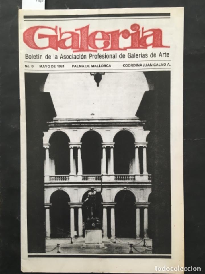 Coleccionismo de Revistas y Peri&oacute;dicos: REVISTA GALERIA, ASOCIACION PROFESIONAL GALERIAS DE ARTE PALMA DE MALLORCA, NUMERO 0, 1981