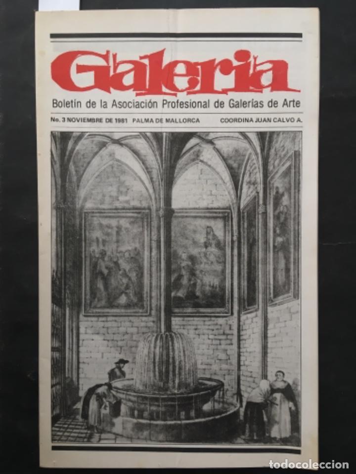 Coleccionismo de Revistas y Peri&oacute;dicos: REVISTA GALERIA, ASOCIACION PROFESIONAL GALERIAS DE ARTE PALMA DE MALLORCA, NUMERO 3, 1981