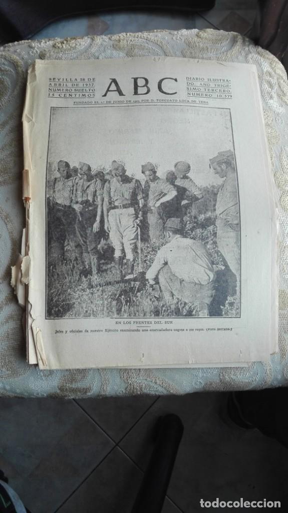 Coleccionismo de Revistas y Peri&oacute;dicos: ABC SEVILLA 28 de abril de 1937 n&uacute;mero 10579