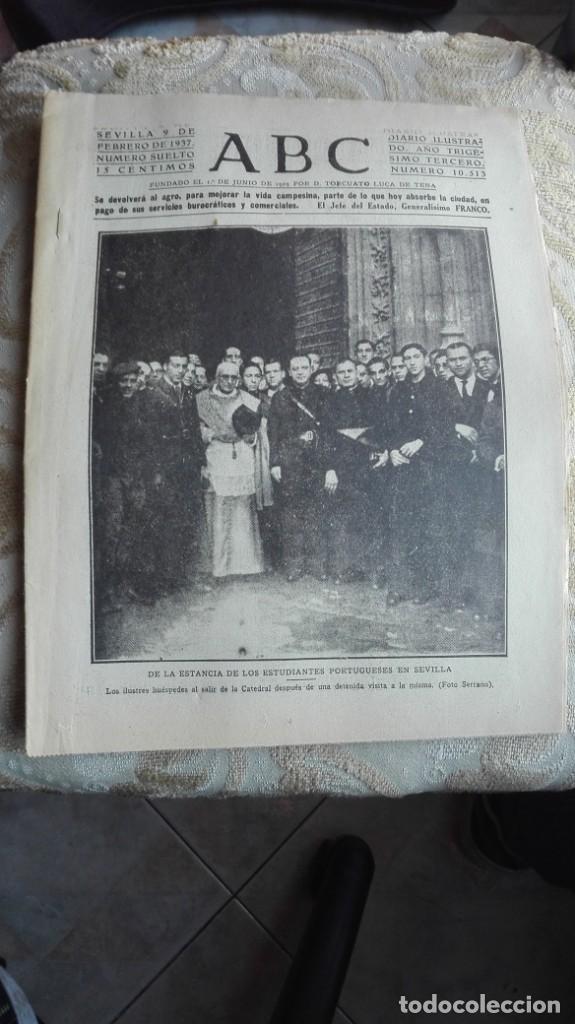 Coleccionismo de Revistas y Peri&oacute;dicos: ABC SEVILLA 9 de febrero de 1937 n&uacute;mero 10513
