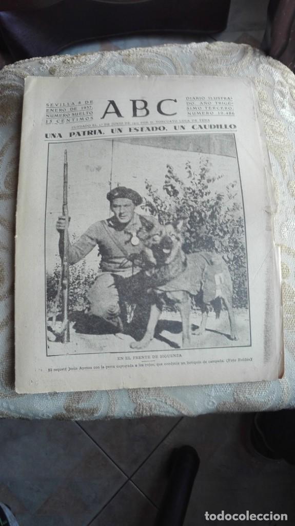 Coleccionismo de Revistas y Peri&oacute;dicos: ABC SEVILLA 8 de enero de 1937 n&uacute;mero 10486
