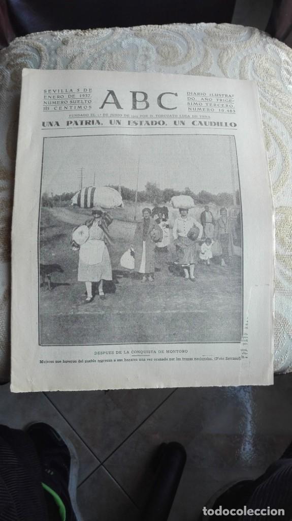 Coleccionismo de Revistas y Peri&oacute;dicos: ABC SEVILLA 5 de enero de 1937 n&uacute;mero 10483